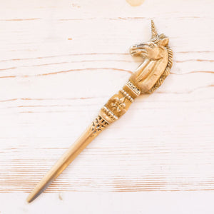 Vintage Letter Opener Letter Opener Antique Item Unicorn - C 