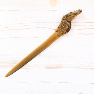 Vintage Letter Opener Letter Opener Antique Item Dog Head 