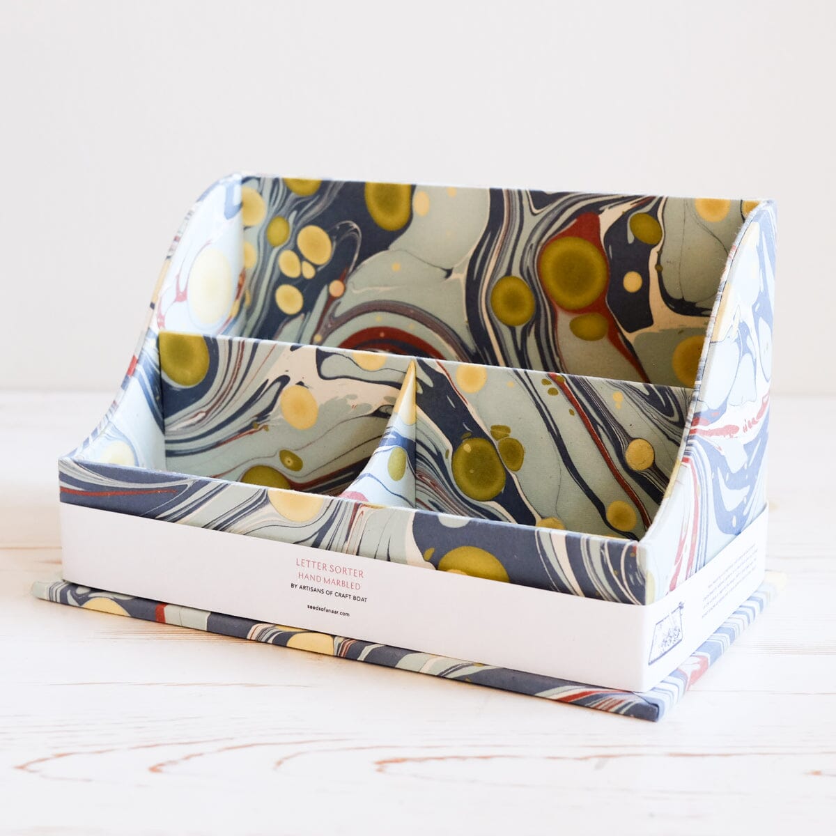 Hand-Marbled Letter Sorter Letter Sorter Seeds of Anaar 