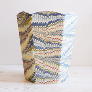Hand Marbled Scalloped Basket Basket Papillon Press 