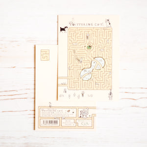 Pottering Cat Maze Postcard