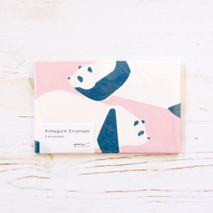 Kimagure Letter Pad & Envelopes Writing Stationery Midori Pandas Envelopes 