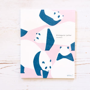 Kimagure Letter Pad & Envelopes Writing Stationery Midori Pandas Letter Sheets 