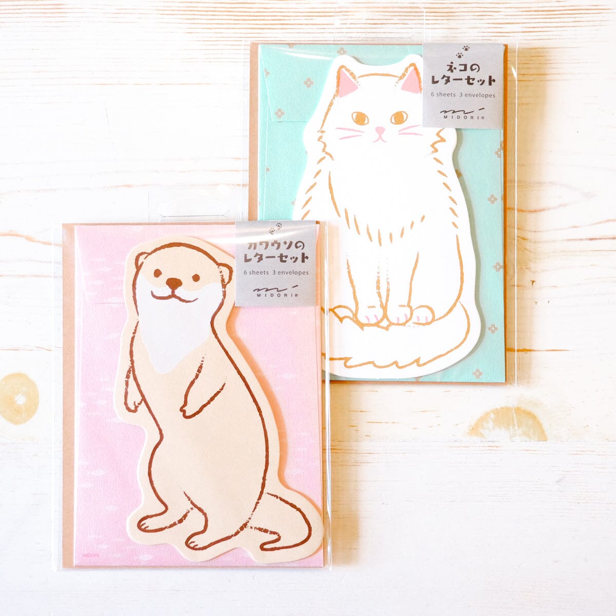 Die Cut Animal Letter Set Writing Stationery Midori 
