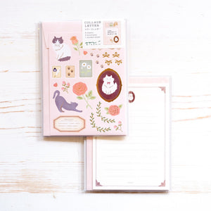 Midori Collage Letter Set Writing Stationery Midori Cat 
