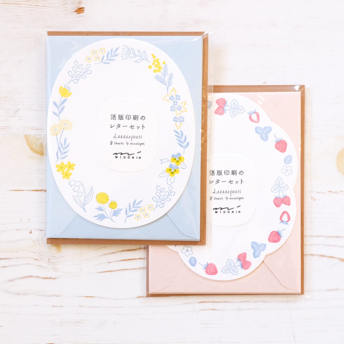Letterpress Die Cut Letter Set Writing Stationery Midori 