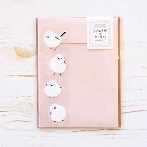 Letter Set with Stickers Writing Stationery Midori Long-Tailed Tit 