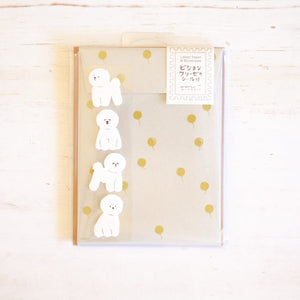 Letter Set with Stickers Writing Stationery Midori Bichon Frise 