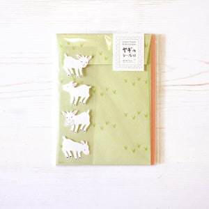 Letter Set with Stickers Writing Stationery Midori Goat 