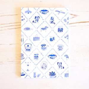 Yuru Log Notebook - B6 Notebook Midori Nordic Blue 