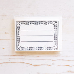 Mini Letterpress Notecard Set Note Card Papillon Press Midnight 