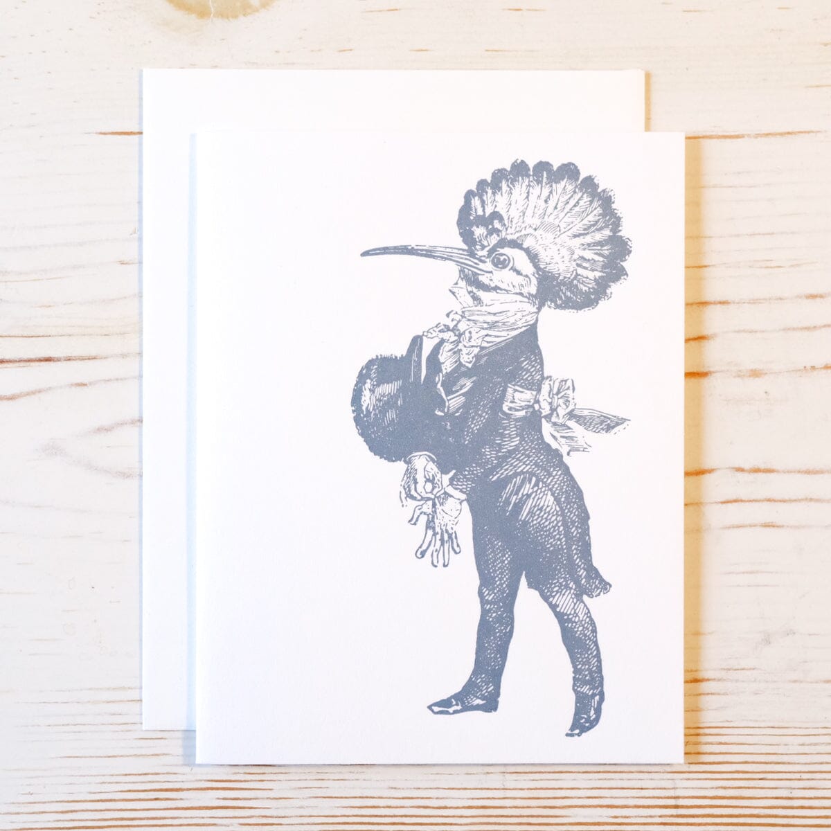 Dapper Gentlebird Letterpress Greeting Card Greeting Card Papillon Press 