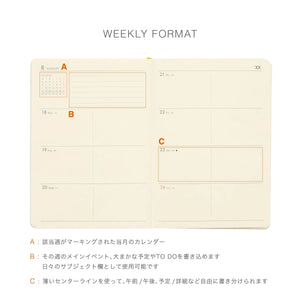 2027 Weekly Diary Poche A6 Block Planner Hightide 