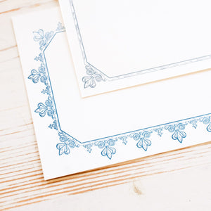 Letterpress Notecard Stationery Writing Stationery Papillon Press Fleur de Lis 