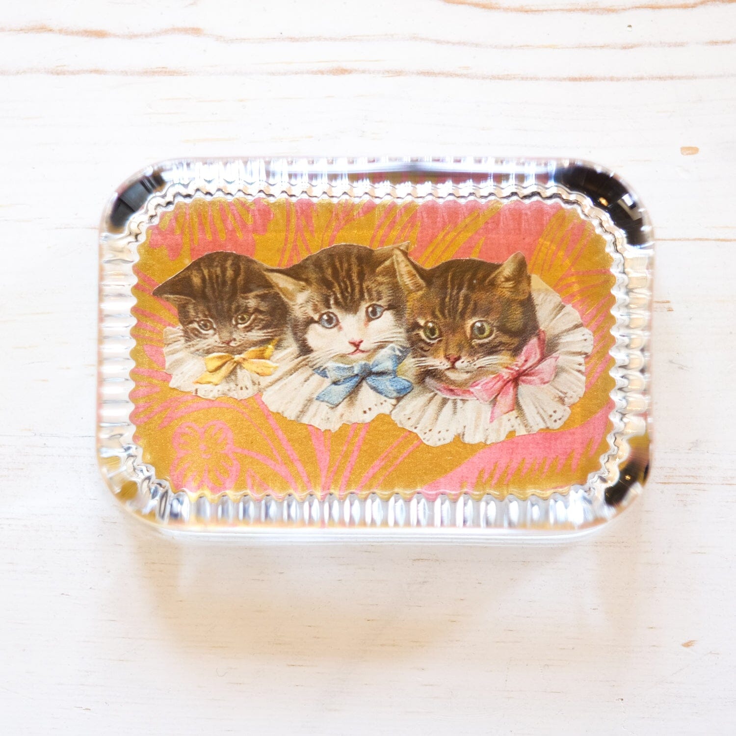 Glass Paperweight - Victorian Die Cut paperweight Papillon Press 