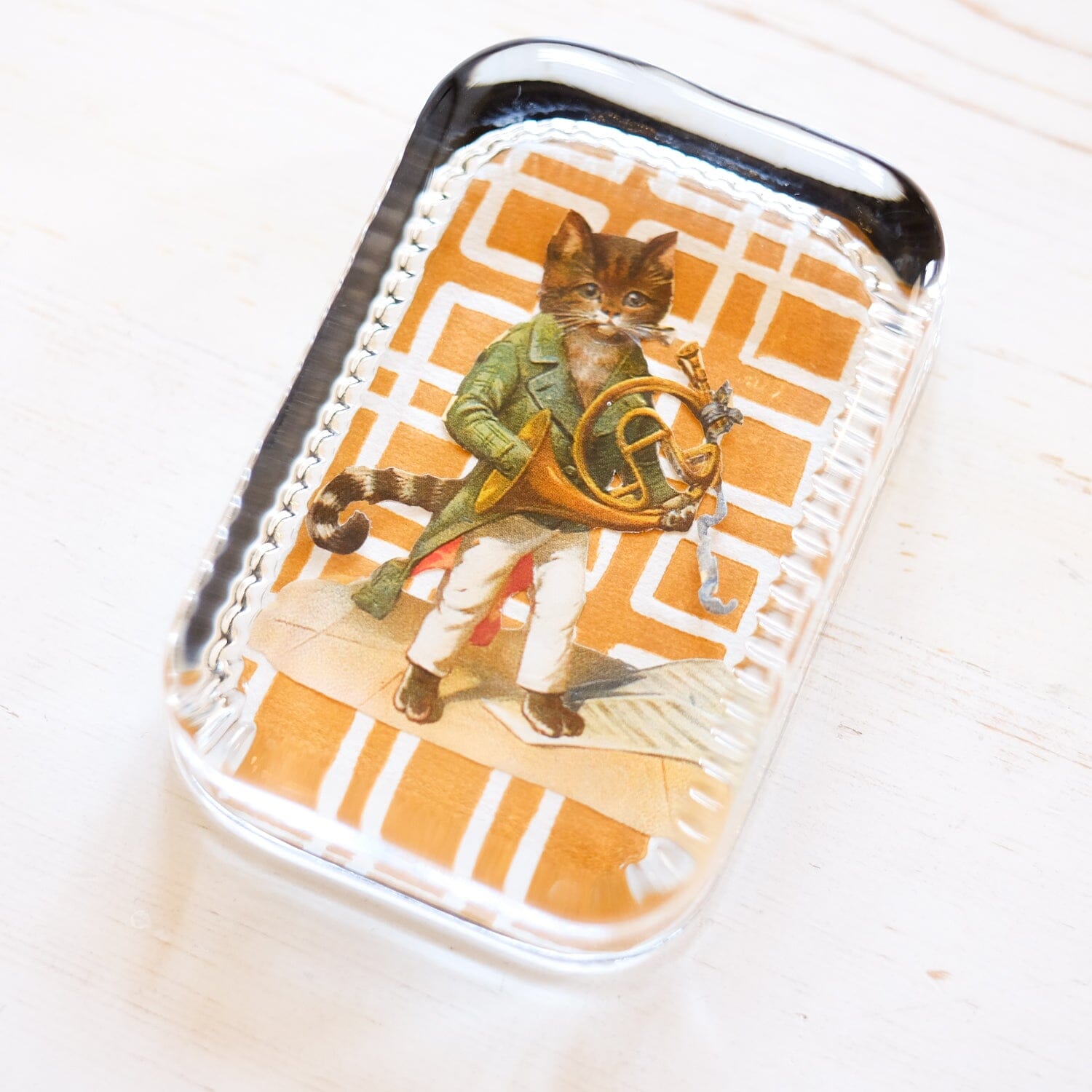 Glass Paperweight - Victorian Die Cut paperweight Papillon Press 