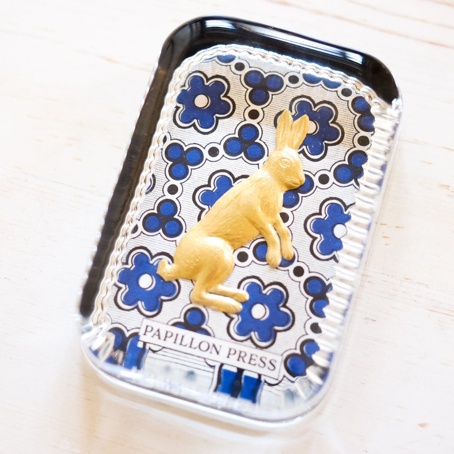 Glass Paperweight - Dresden Foil paperweight Papillon Press 