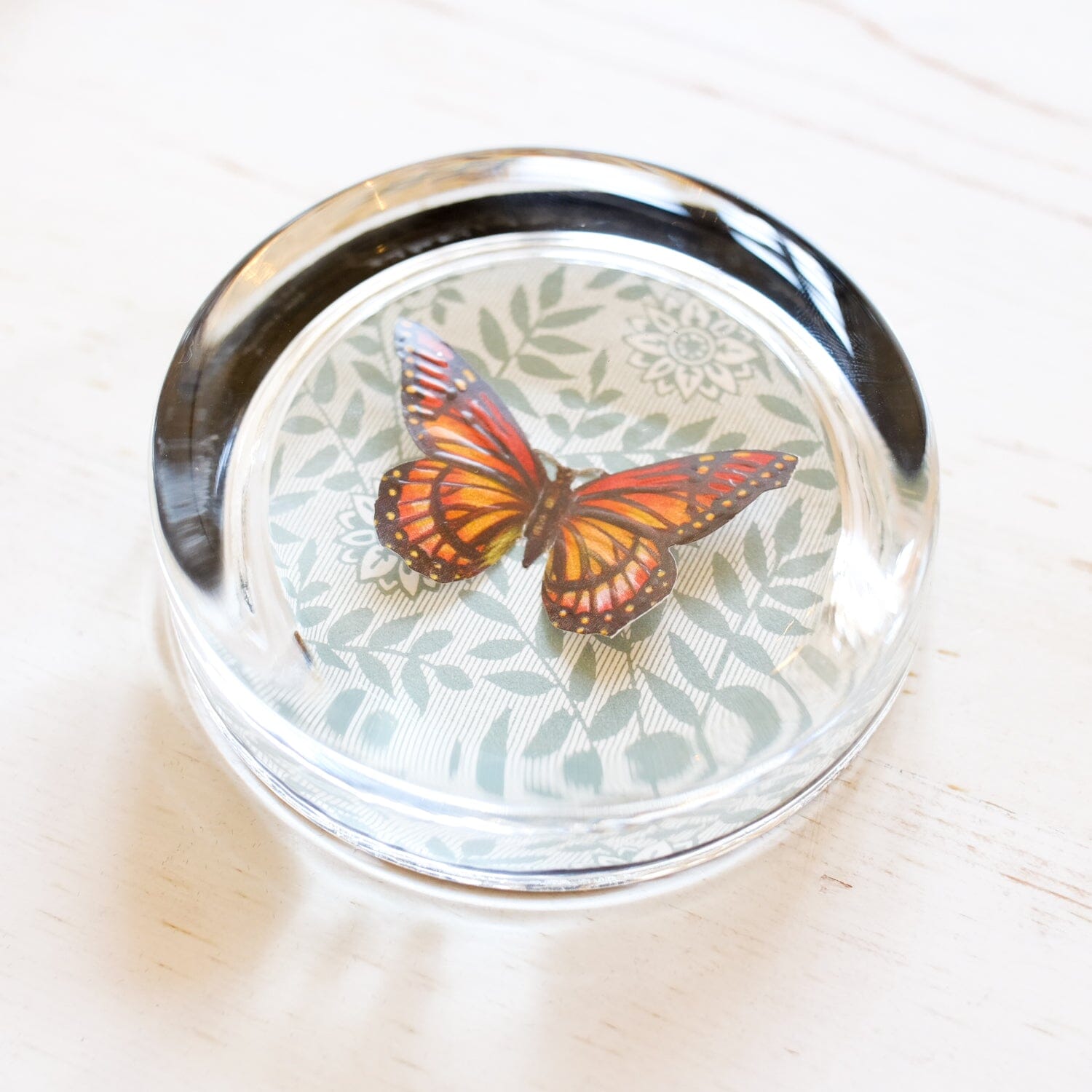 Glass Paperweight - Victorian Die Cut paperweight Papillon Press 