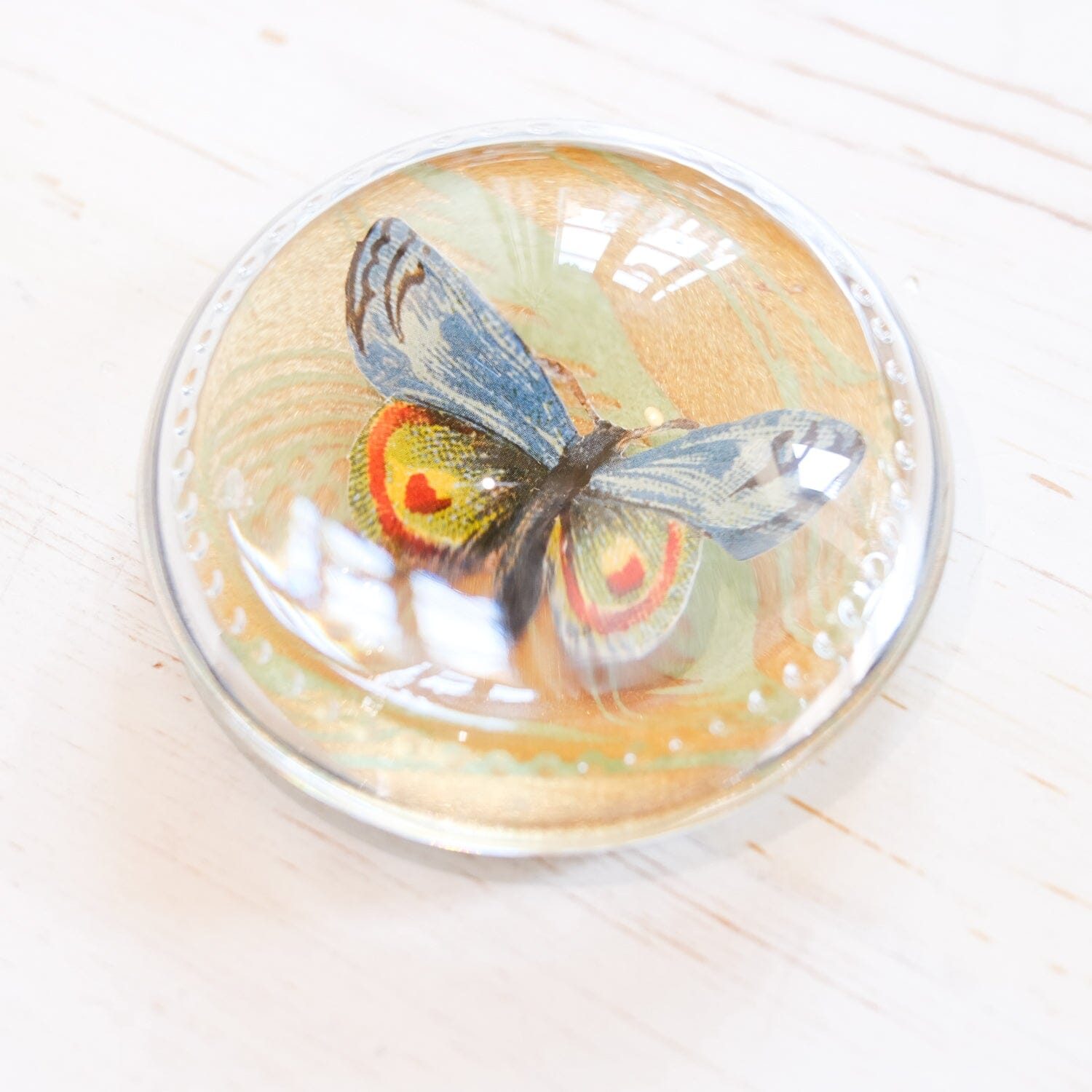 Glass Paperweight - Victorian Die Cut paperweight Papillon Press 