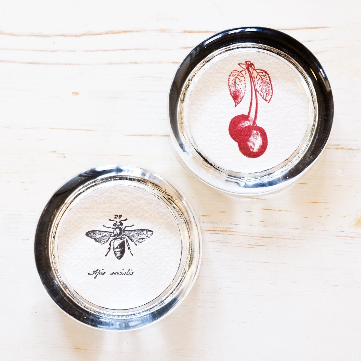 Glass Paperweight - Small Round paperweight Papillon Press 