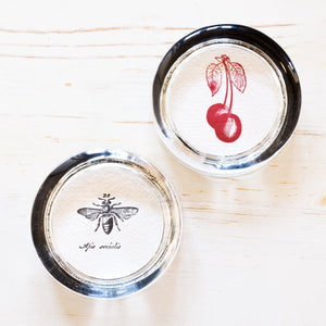 Glass Paperweight - Small Round paperweight Papillon Press 