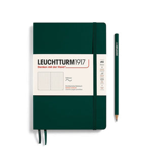 A5 Medium Notebook - Softcover Notebook Leuchtturm1917 Forest Green Dotted 