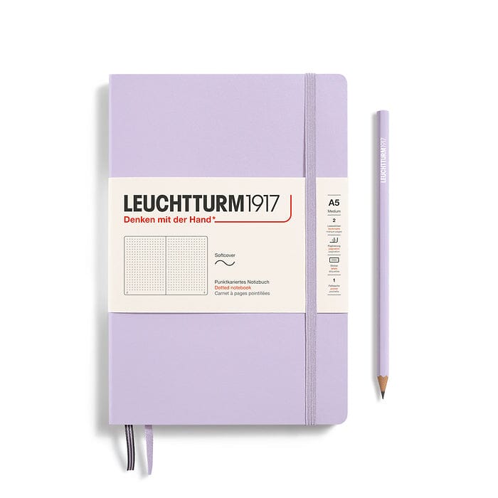 A5 Medium Notebook - Softcover Notebook Leuchtturm1917 Lilac Dotted 