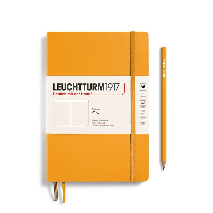 A5 Medium Notebook - Softcover Notebook Leuchtturm1917 Rising Sun Blank 