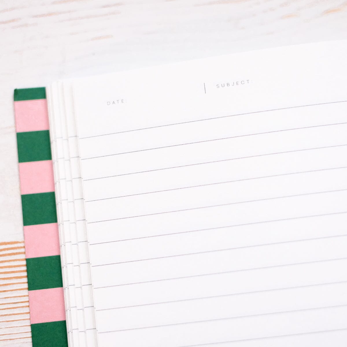 Notem Uma Notebook - Medium Notebook Notem Green and Rose 