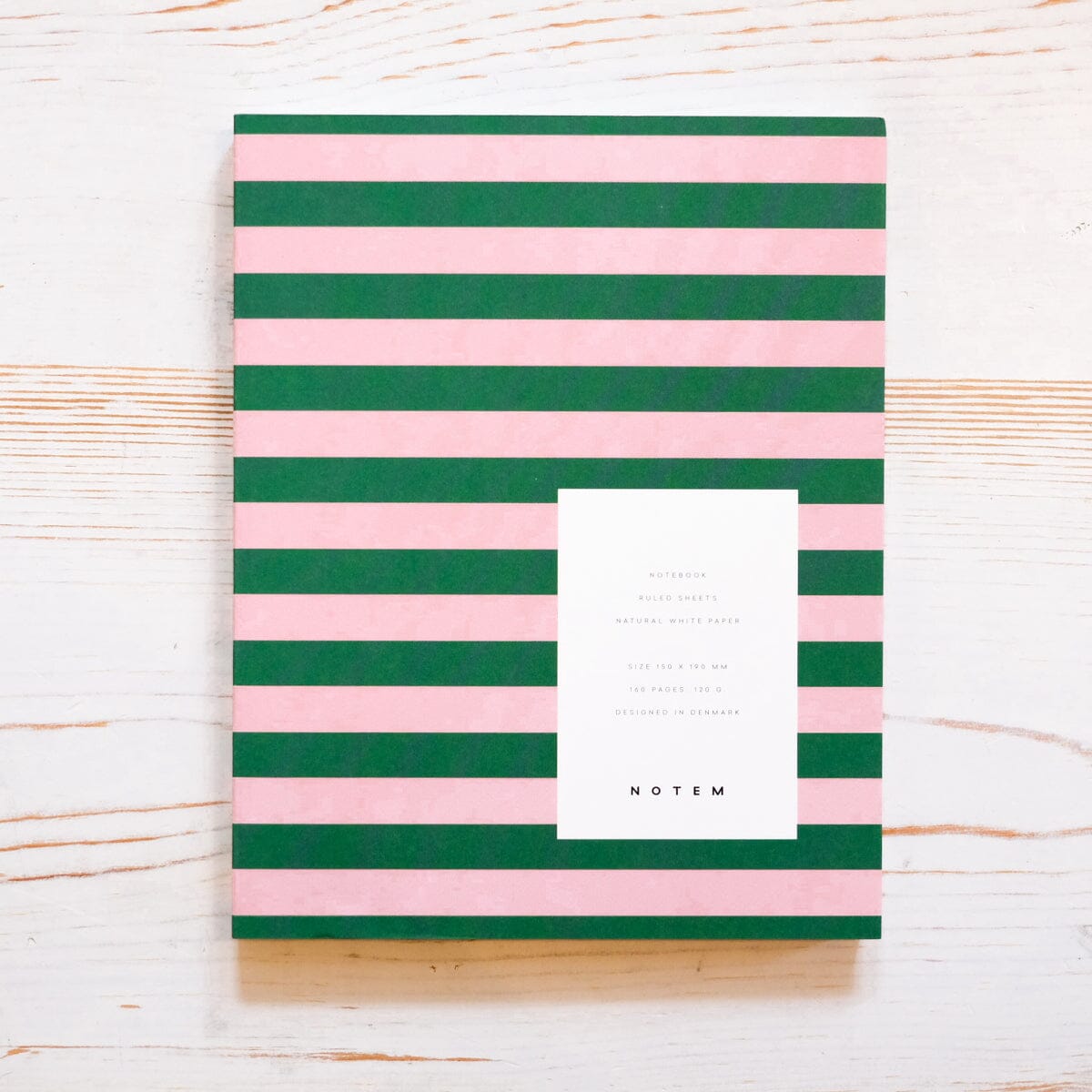 Notem Uma Notebook - Medium Notebook Notem Green and Rose 