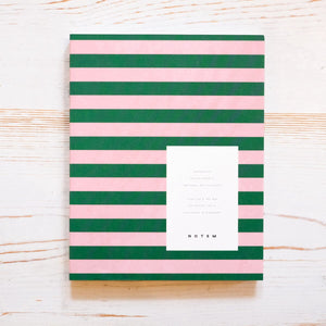 Notem Uma Notebook - Medium Notebook Notem Green and Rose 