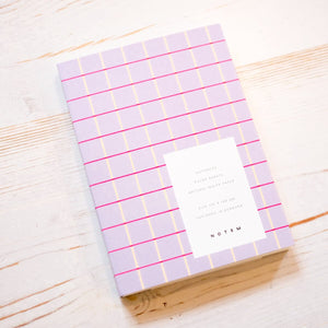 Notem Uma Notebook - Small Notebook Notem Lavender Check 
