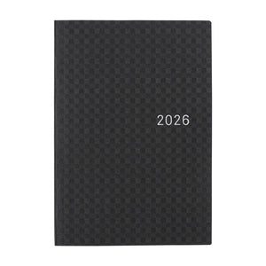 Hobonichi Techo 2026 HON A6: Paper Series: Black Gingham Planner Hobonichi 