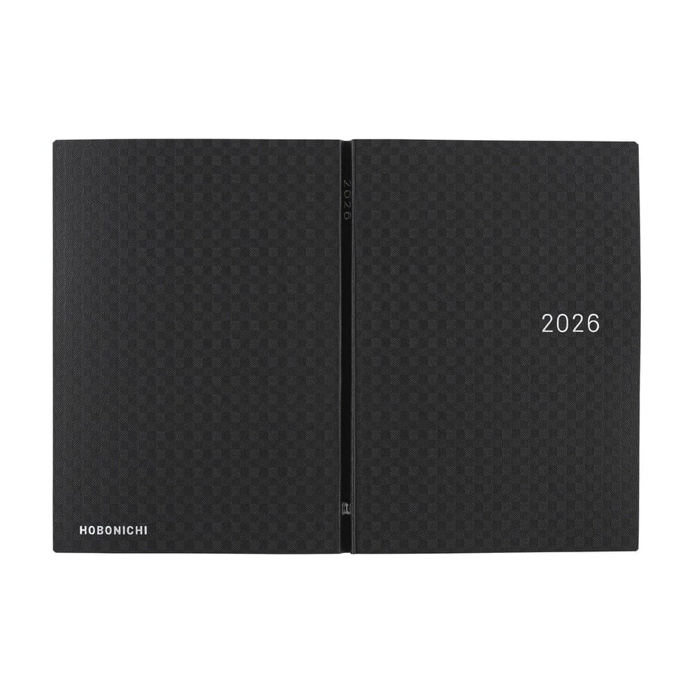 Hobonichi Techo 2026 HON A6: Paper Series: Black Gingham Planner Hobonichi 