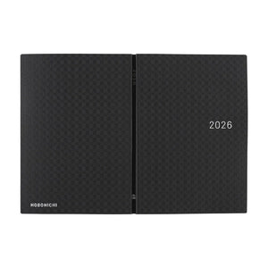 Hobonichi Techo 2026 HON A6: Paper Series: Black Gingham Planner Hobonichi 