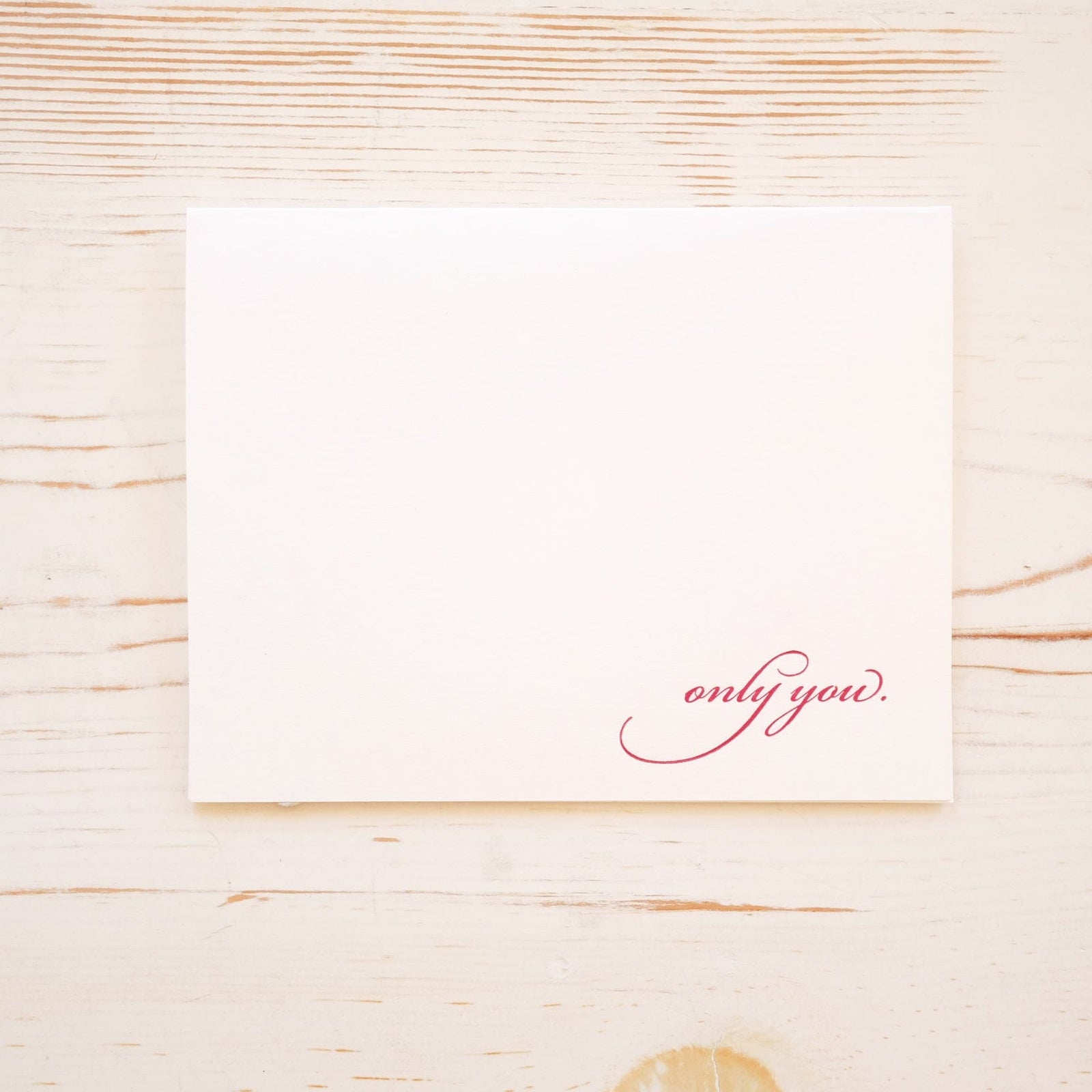 Only You Letterpress Greeting Card Greeting Card Papillon Press 