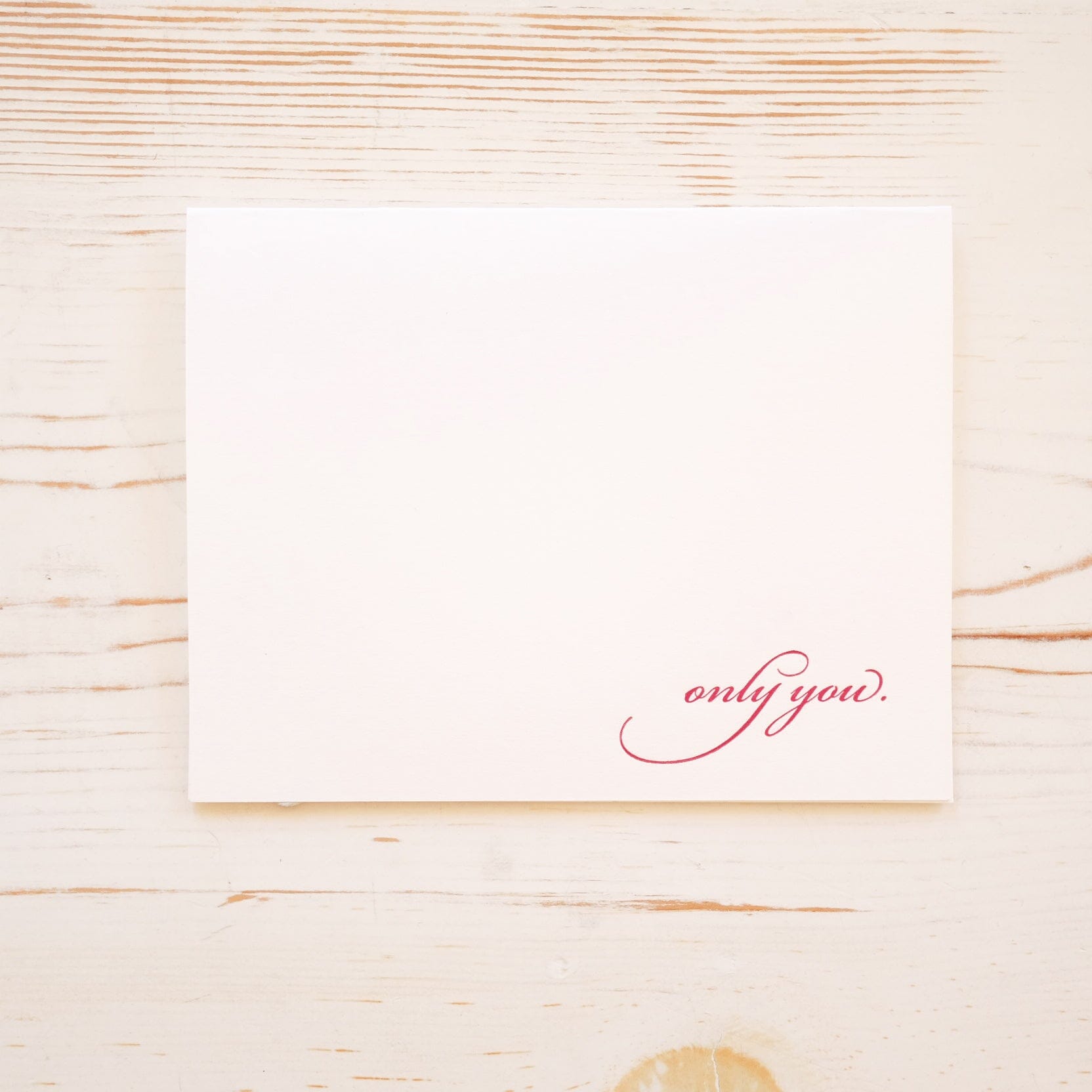 Letterpress Only You Greeting Card - Papillon Press
