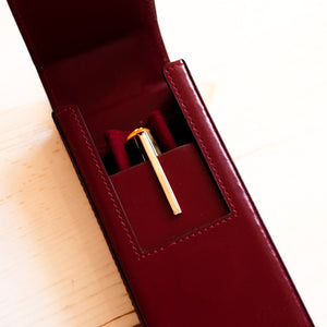 Leather Fountain Pen Case - Three Pens