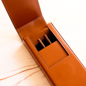 Leather Fountain Pen Case - Three Pens