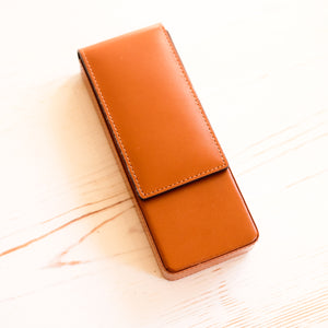 Leather Fountain Pen Case - Three Pens