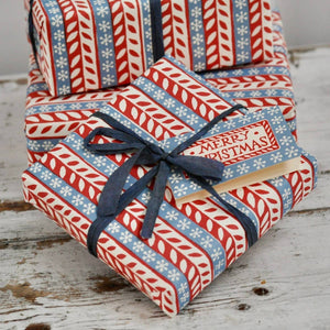 Pack of Merry Christmas Gift Cards Red and Blue Cambridge Imprint 