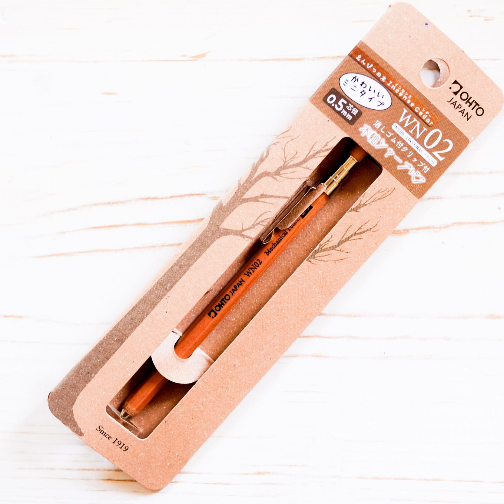 OHTO Wooden Mechanical Pencil - Mini Pencil Ohto 