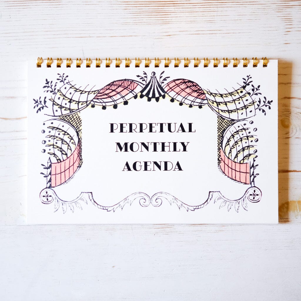 Parcel Perpetual Monthly Agenda Calendar Parcel 