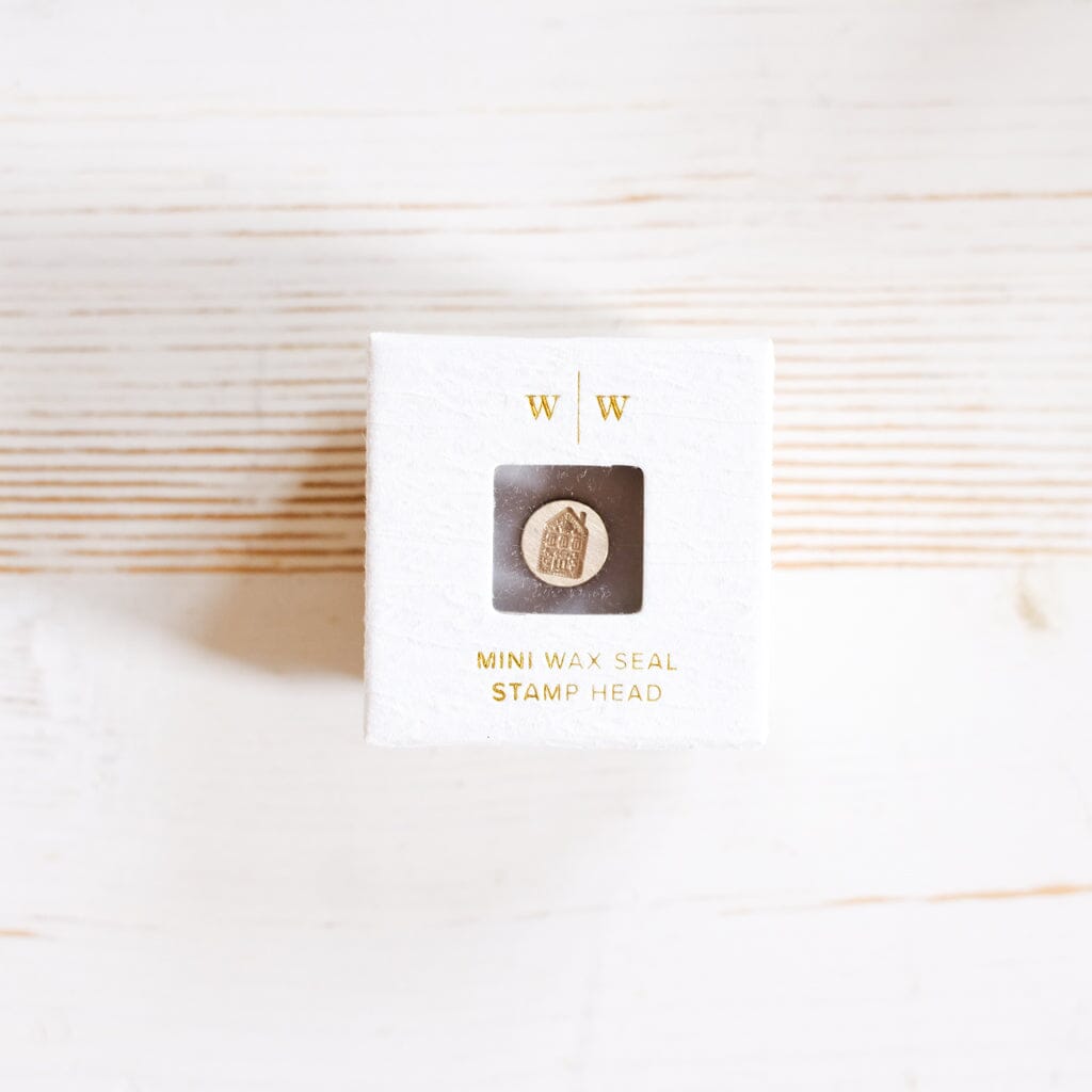 Wax Seal Stamps - Mini Wax Seal Stamp Written Word Calligraphy Gingerbread House 