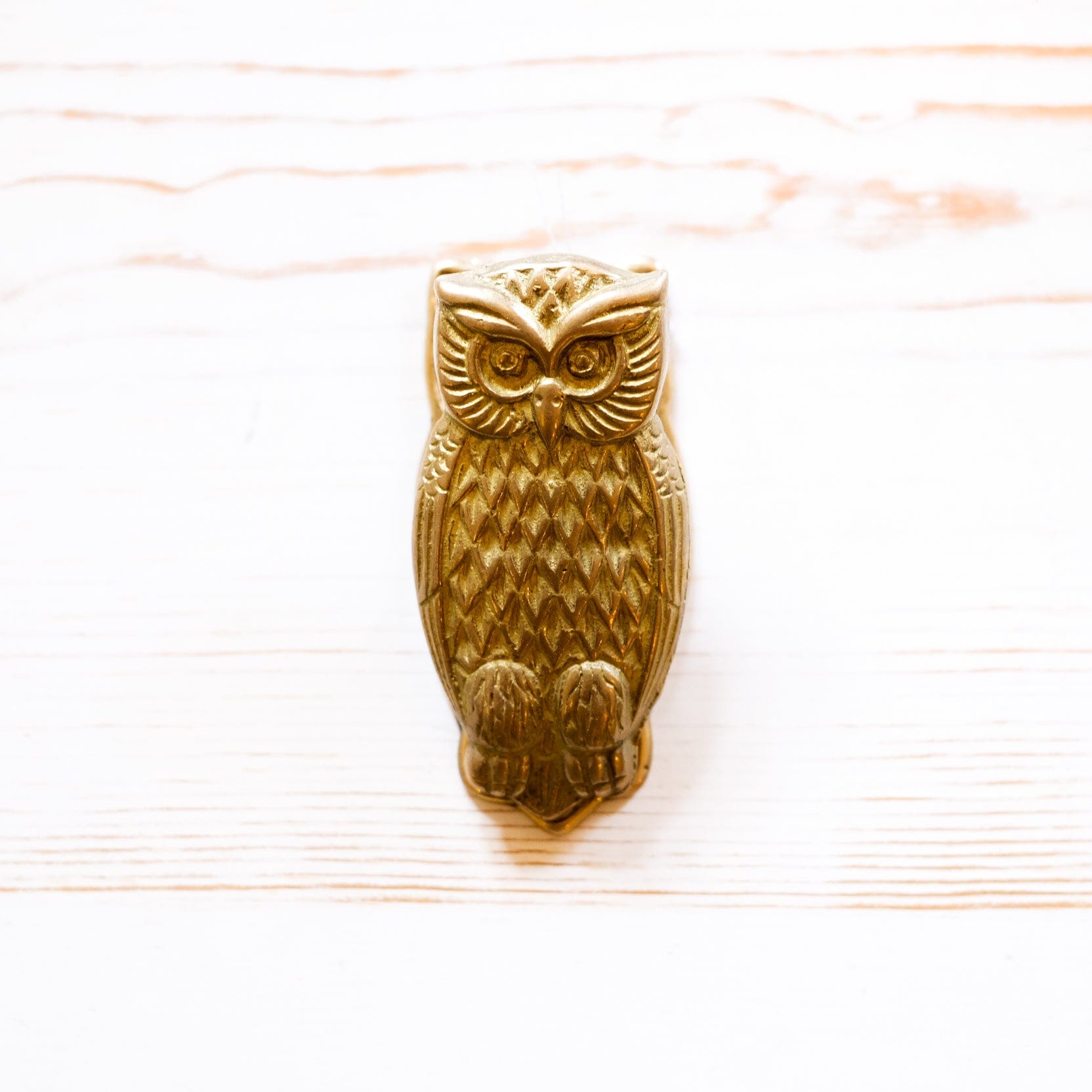 Antique Brass Clip home goods Antique Item Owl G 