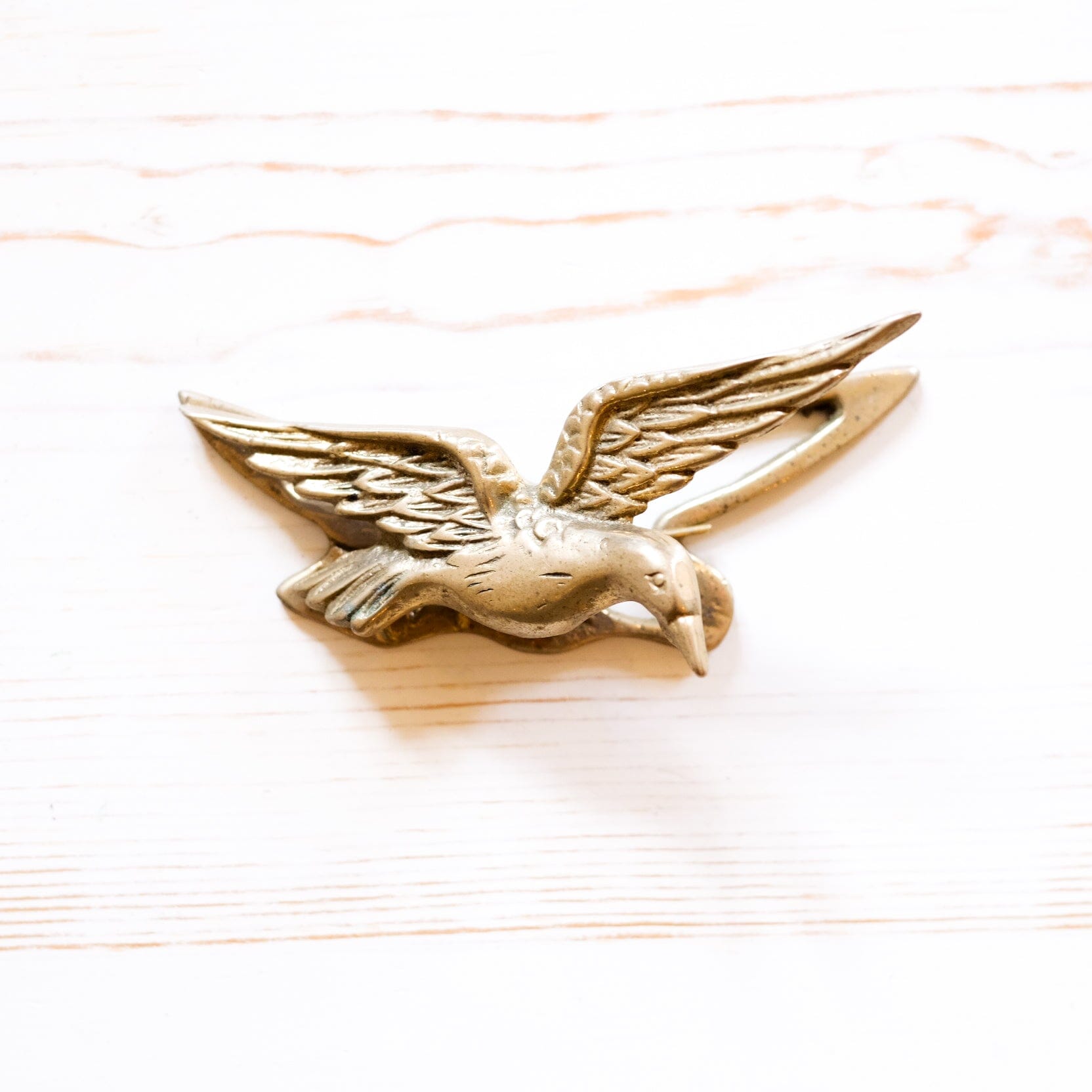 Antique Brass Clip home goods Antique Item Flying Goose H 