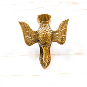 Antique Brass Clip home goods Antique Item Large Goose K 4.5”x4” 