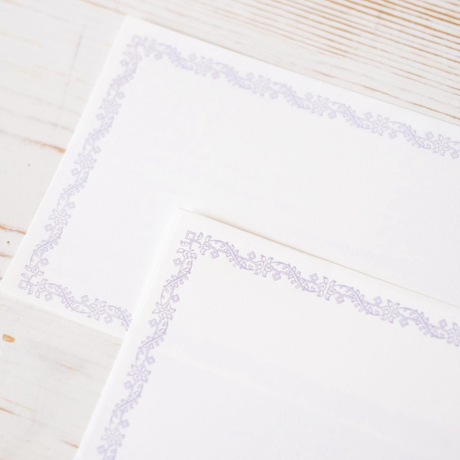 Letterpress Writing Stationery - Small Writing Stationery Papillon Press Lavender Floral 