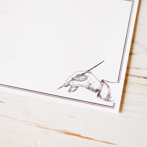 Letterpress Writing Stationery - Small Writing Stationery Papillon Press Umber Hand 