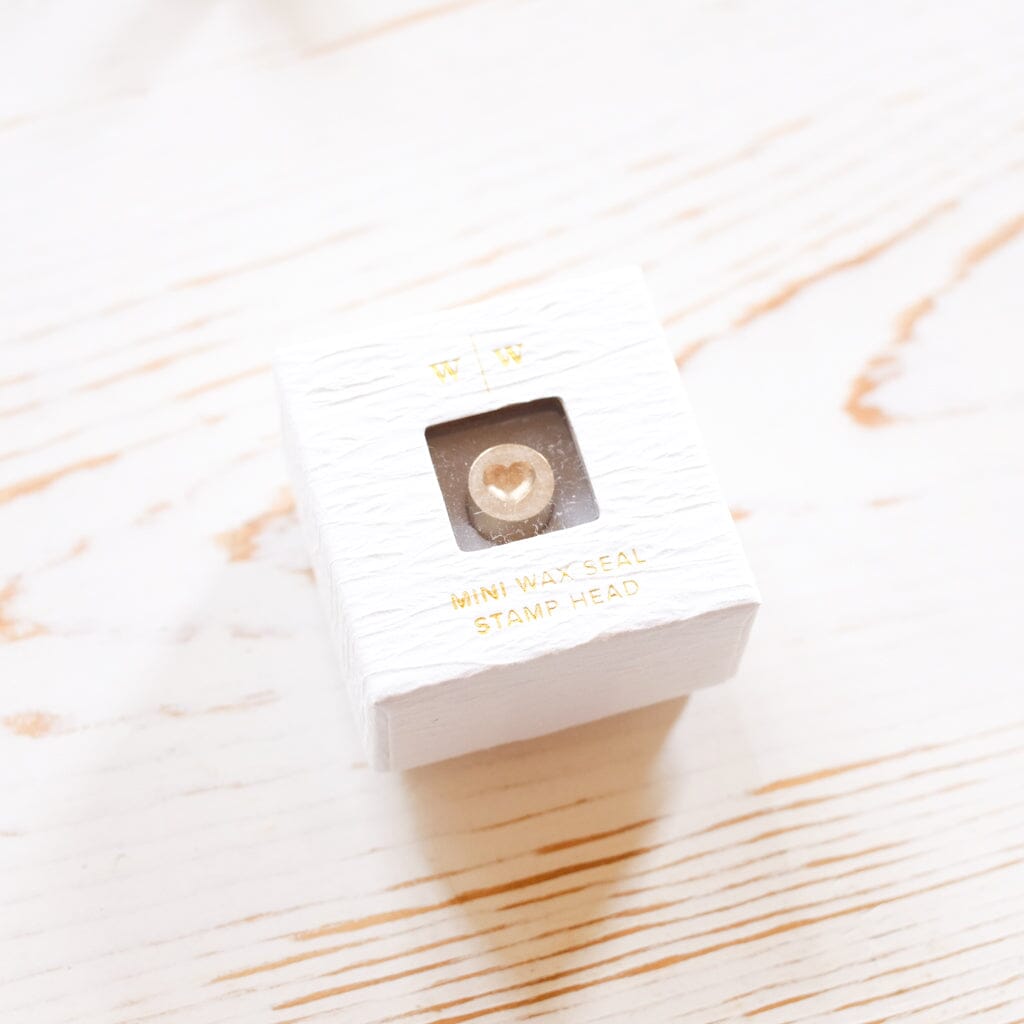 Wax Seal Stamps - Mini Wax Seal Stamp Written Word Calligraphy Heart 